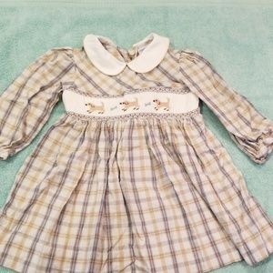 Friedknit Creations | LS Smocked Dog Dress